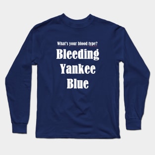 BYB What's your blood type? distressed red line Design Long Sleeve T-Shirt